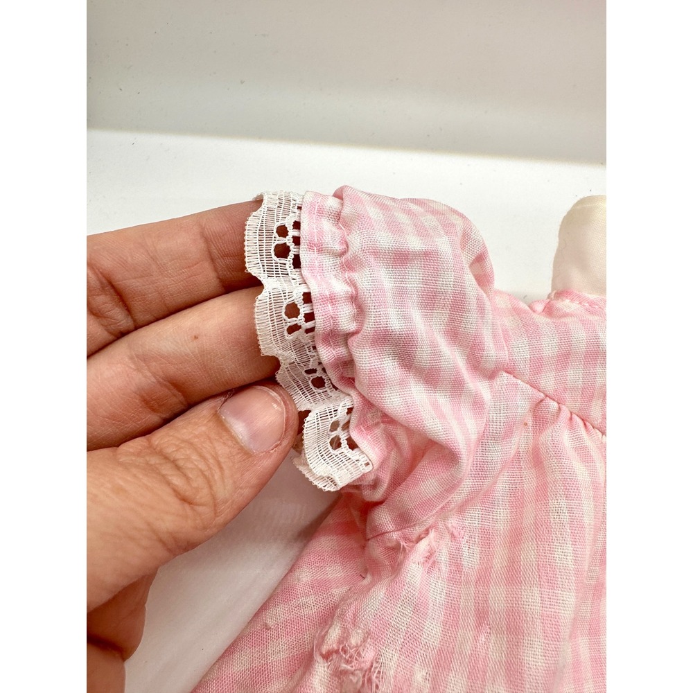 Vintage Cabbage Patch Kids Doll Clothes Lot 1980s Coleco Gingham‎ Gold Vest 3pc - Picture 15 of 16